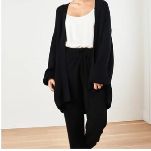 NWT Quince 100% Organic Cotton Oversized Cardigan Black Sz S